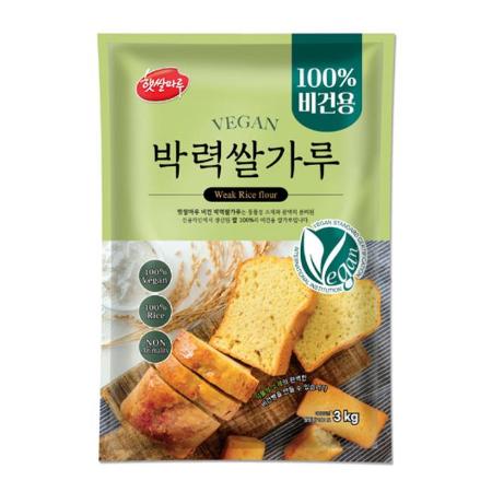 [국산쌀] 비건 박력쌀가루 3kg / 비건인증